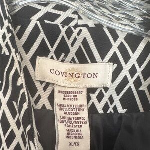 Covington Black and White Geometric Top